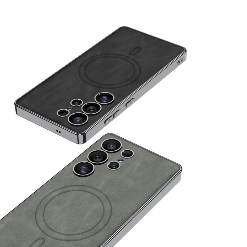 Deksel Samsung Galaxy S25 Ultra 5g Mobildeksel Matt Kunstskinn Kompatibel Med Magsafe