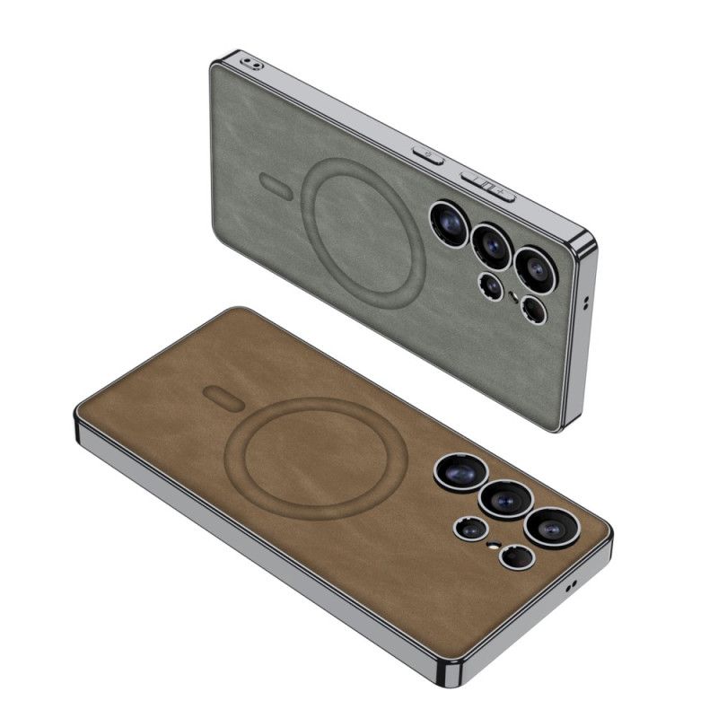 Deksel Samsung Galaxy S25 Ultra 5g Mobildeksel Matt Kunstskinn Kompatibel Med Magsafe