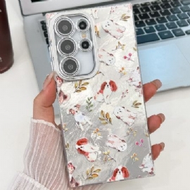 Deksel Samsung Galaxy S25 Ultra 5g Mobildeksel Mønster Med Linsebeskytter