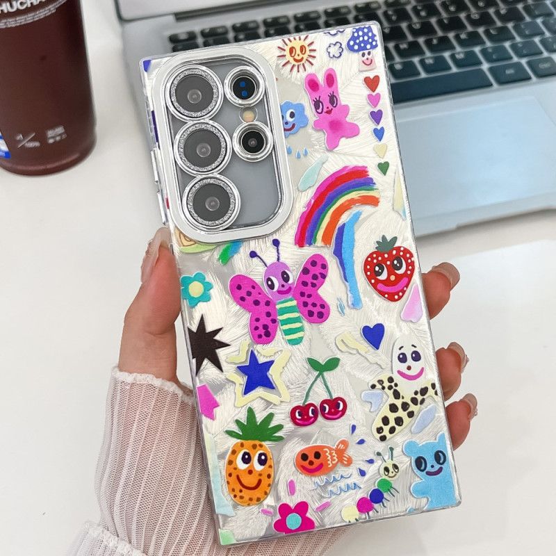 Deksel Samsung Galaxy S25 Ultra 5g Mobildeksel Morsomme Sommerfugler