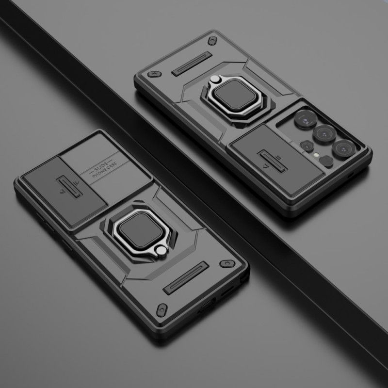 Deksel Samsung Galaxy S25 Ultra 5g Mobildeksel Slitesterk Ring Med Linsebeskytter