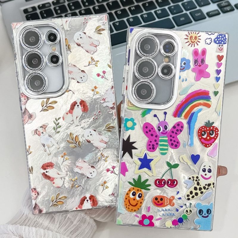 Deksel Samsung Galaxy S25 Ultra 5g Morsomme Dinosaurer Med Linsebeskytter Beskyttelse Deksel