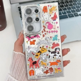 Deksel Samsung Galaxy S25 Ultra 5g Morsomme Dyr Med Linsebeskytter