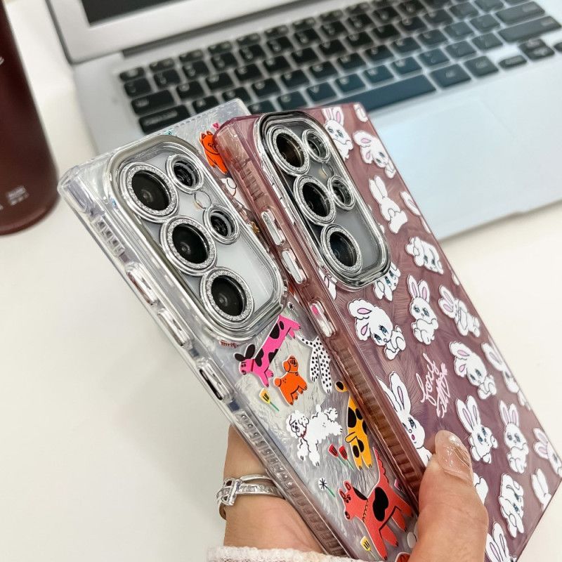 Deksel Samsung Galaxy S25 Ultra 5g Morsomme Dyr Med Linsebeskytter