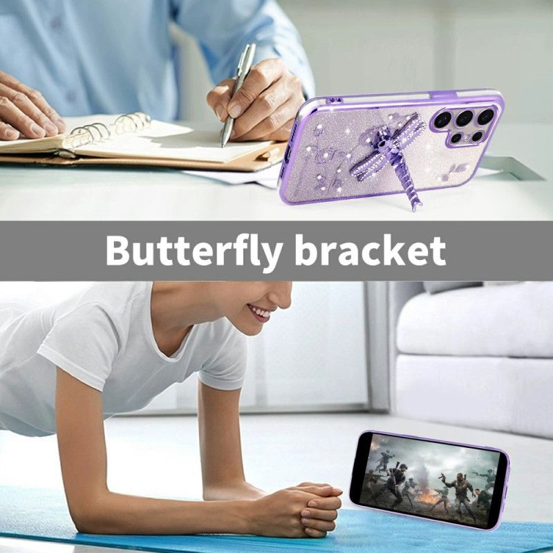 Deksel Samsung Galaxy S25 Ultra 5g Øyenstikker-stativ Beskyttelse Deksel