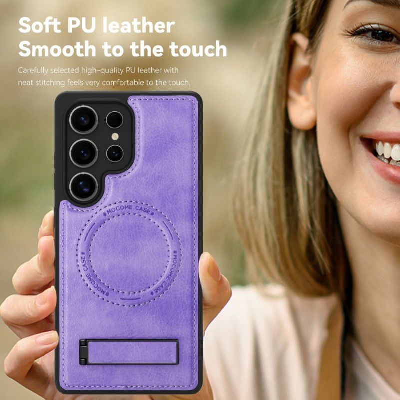 Deksel Samsung Galaxy S25 Ultra 5g Skinneffekt Kompatibel Med Magsafe Beskyttelse Deksel