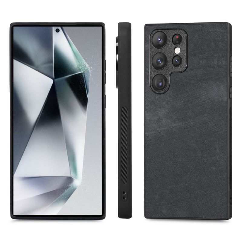 Deksel Til Samsung Galaxy S25 Ultra 5g Semsket Skinn-stil