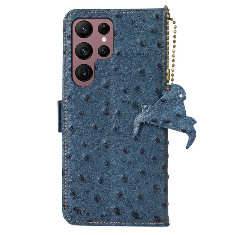 Folio Deksel Samsung Galaxy S25 Ultra 5g Ekte Lær Med Rfid-blokkering