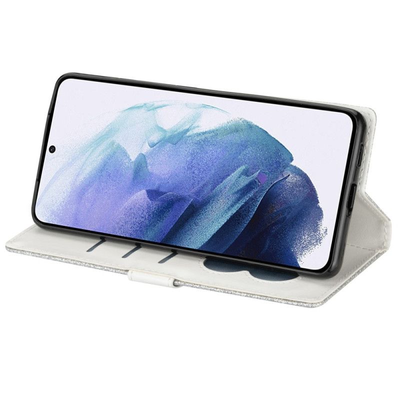 Folio Deksel Samsung Galaxy S25 Ultra 5g Glitterveske Med Stropp