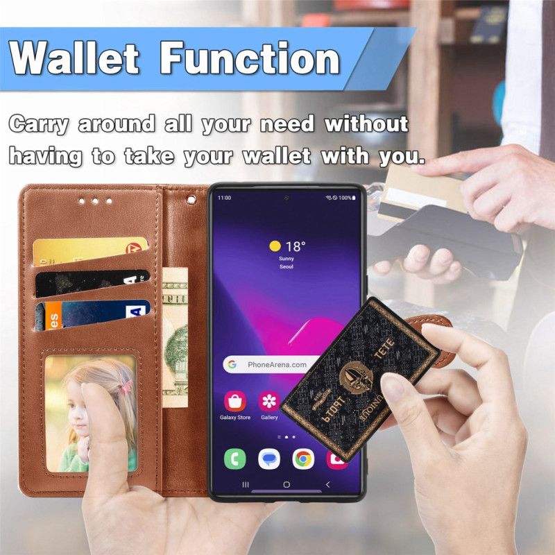 Folio Deksel Samsung Galaxy S25 Ultra 5g Gulllås