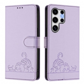 Folio Deksel Samsung Galaxy S25 Ultra 5g Kattemotiv