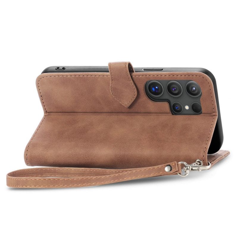 Folio Deksel Samsung Galaxy S25 Ultra 5g Lommebok Med Blondedesign Og Glidelås