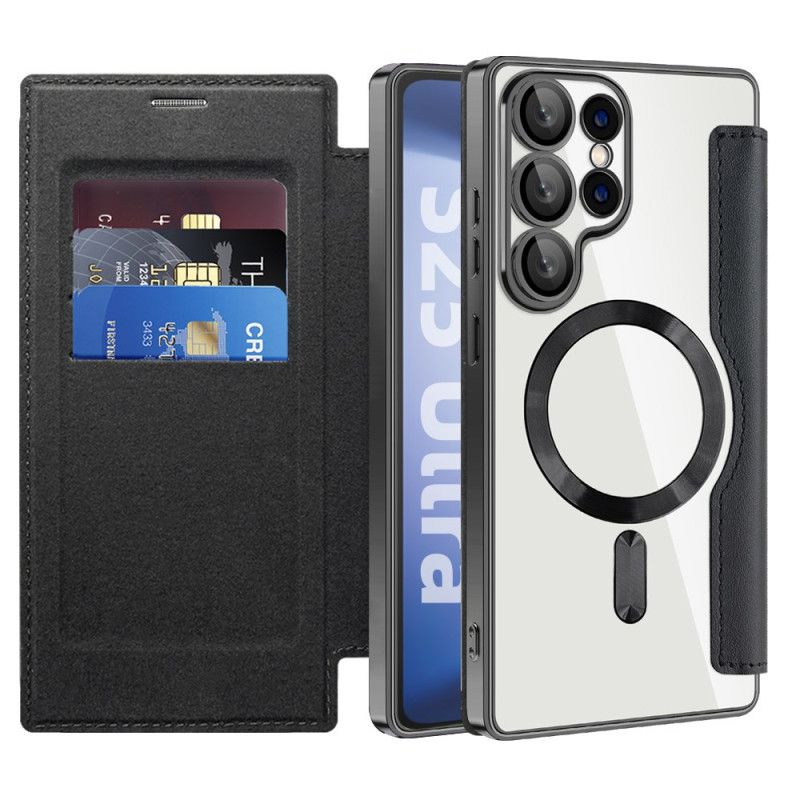 Folio Deksel Samsung Galaxy S25 Ultra 5g Magsafe-kompatibel Med Rfid-blokkerende Skinneffekt Beskyttelse Deksel