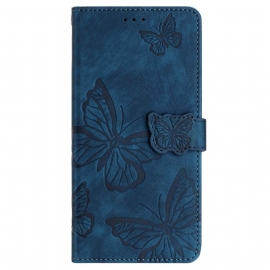 Folio Deksel Samsung Galaxy S25 Ultra 5g Sommerfugler Med Semsket Skinneffekt Beskyttelse Deksel