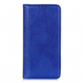 Folio Deksel Til Samsung Galaxy S25 Ultra 5g Splittskinn I Litchi