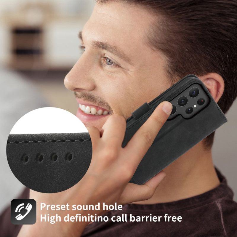 Lærdeksel Folio Deksel Samsung Galaxy S25 Ultra 5g Mobildeksel Dierfeng