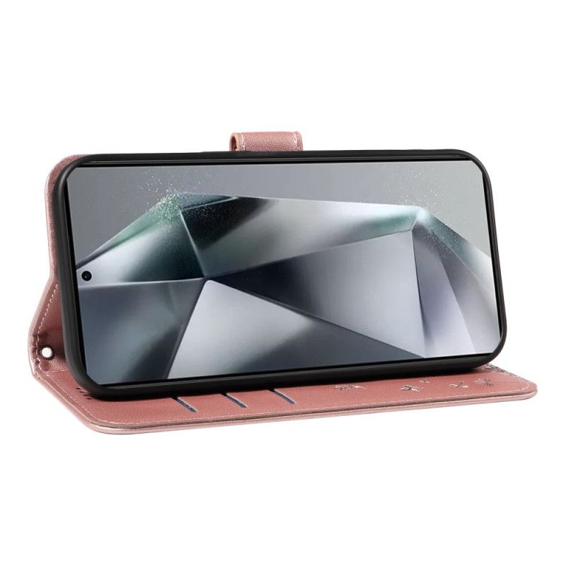 Lærdeksel Folio Deksel Samsung Galaxy S25 Ultra 5g Mobildeksel Løvetannstropp