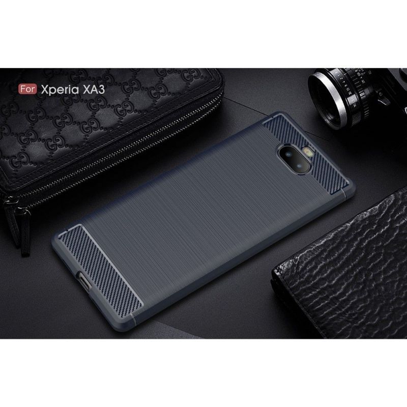 Deksel Til Sony Xperia 10 Carbon Børstet Gel