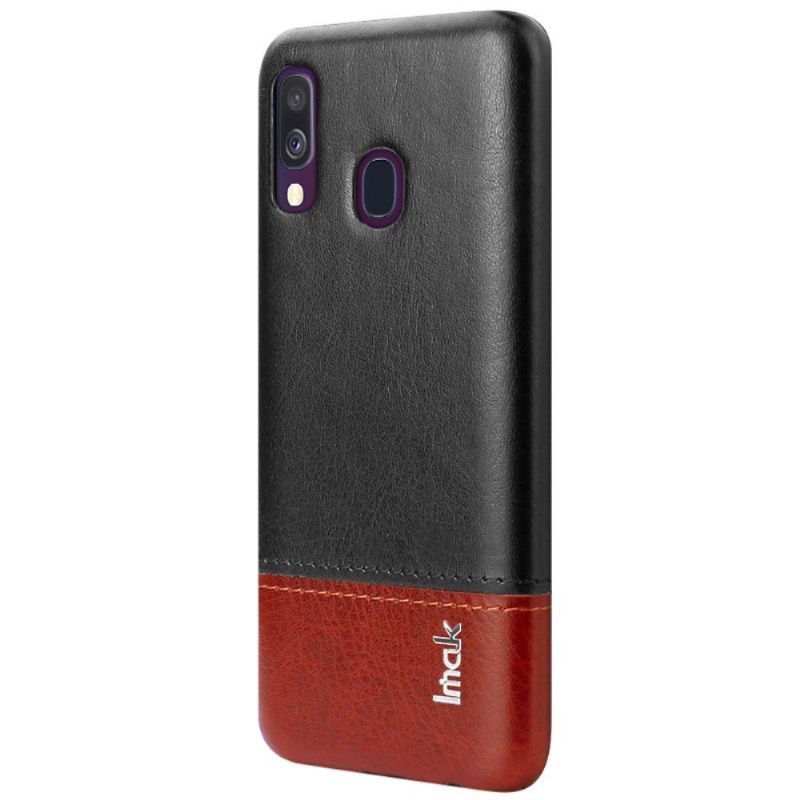Deksel Til Samsung Galaxy A40 Originalitet Imak Bicolor Imitert Skinn