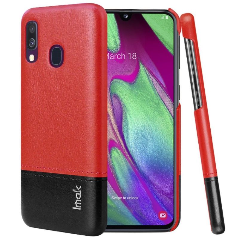 Deksel Til Samsung Galaxy A40 Originalitet Imak Bicolor Imitert Skinn