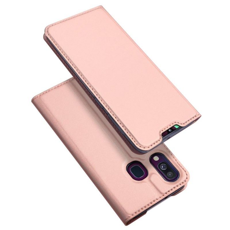 Etui Til Samsung Galaxy A40 Business Imitert Skinn