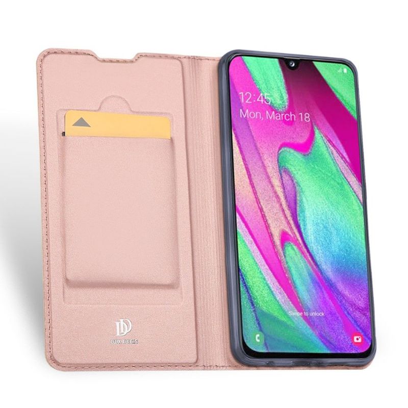 Etui Til Samsung Galaxy A40 Business Imitert Skinn