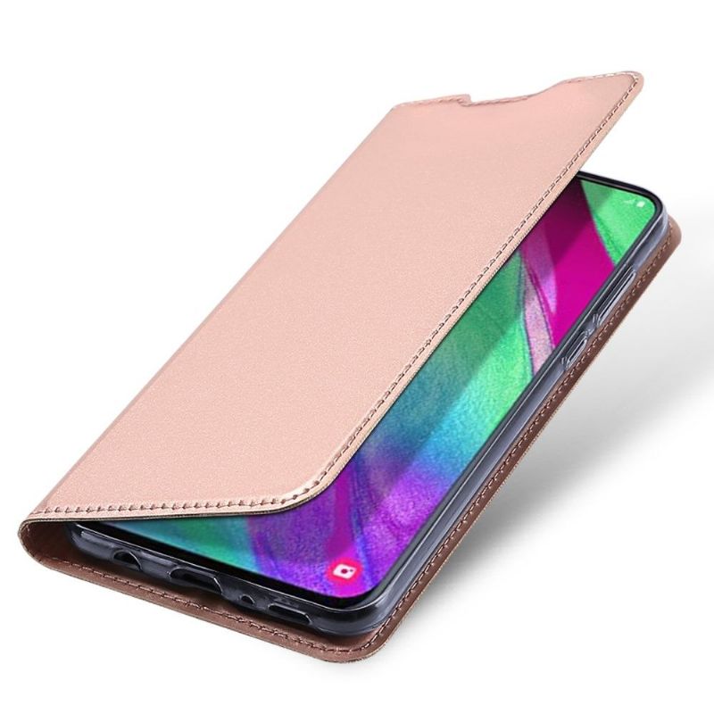 Etui Til Samsung Galaxy A40 Business Imitert Skinn