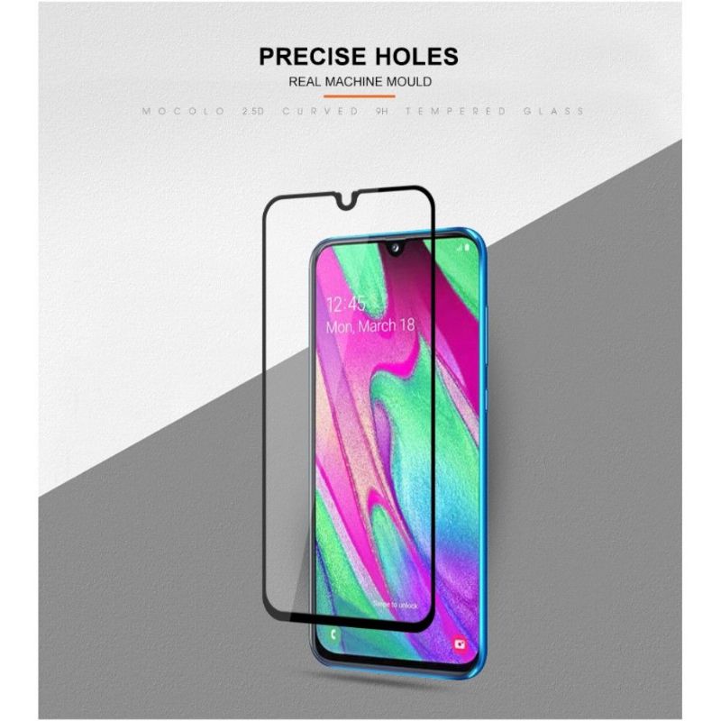 Samsung Galaxy A40 - Skjermbeskytter I Herdet Glass I Full Størrelse - Svart
