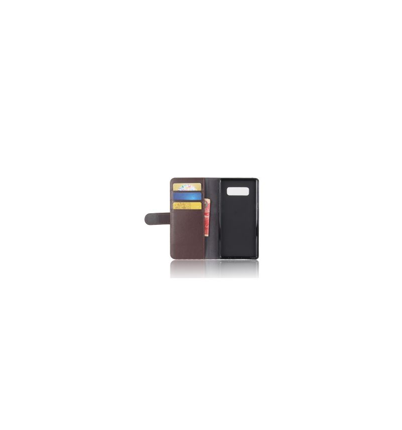 Folio Deksel Til Samsung Galaxy Note 8 Premium Skinn - Brun