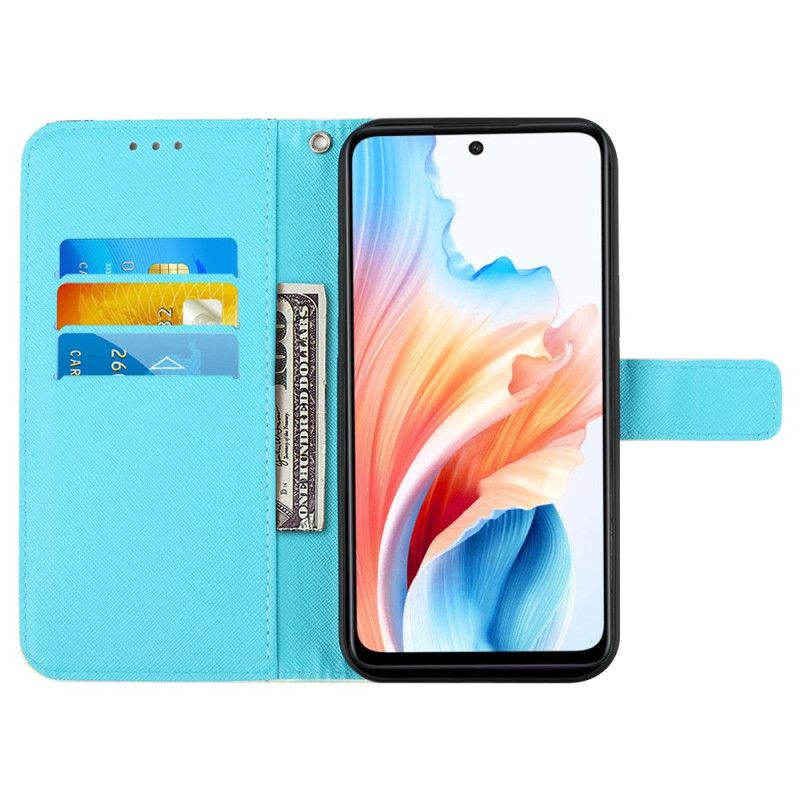 Folio Deksel Oppo Reno 11 5g Gylne Sommerfugler