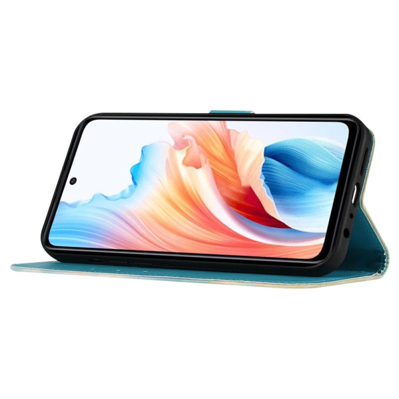 Folio Deksel Oppo Reno 11 5g Gylne Sommerfugler