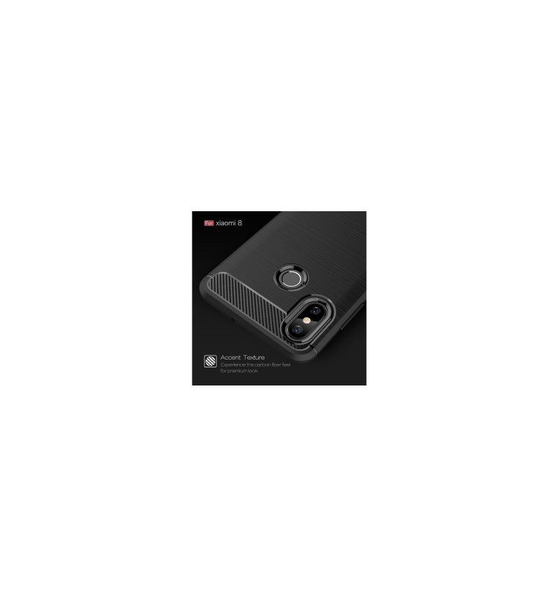 Deksel Til Xiaomi Mi 8 Børstet Karbon