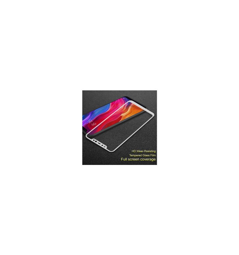 Xiaomi Mi 8 Full Størrelse Herdet Glass Skjermbeskytter - Hvit