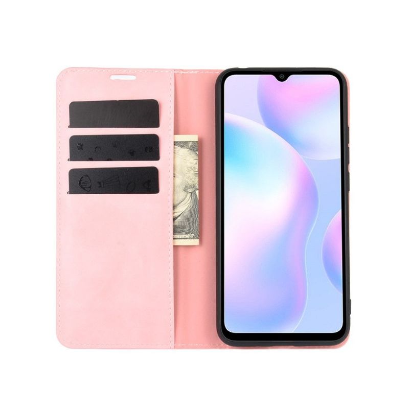 Lærdeksel Til Xiaomi Redmi 9A Business Retro - Rosa