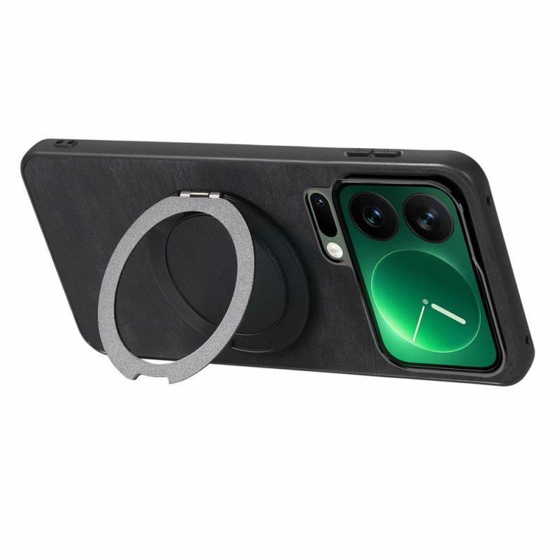 Deksel Til Xiaomi 17 Pro Roterende Stativ Og Retro Skinntekstur