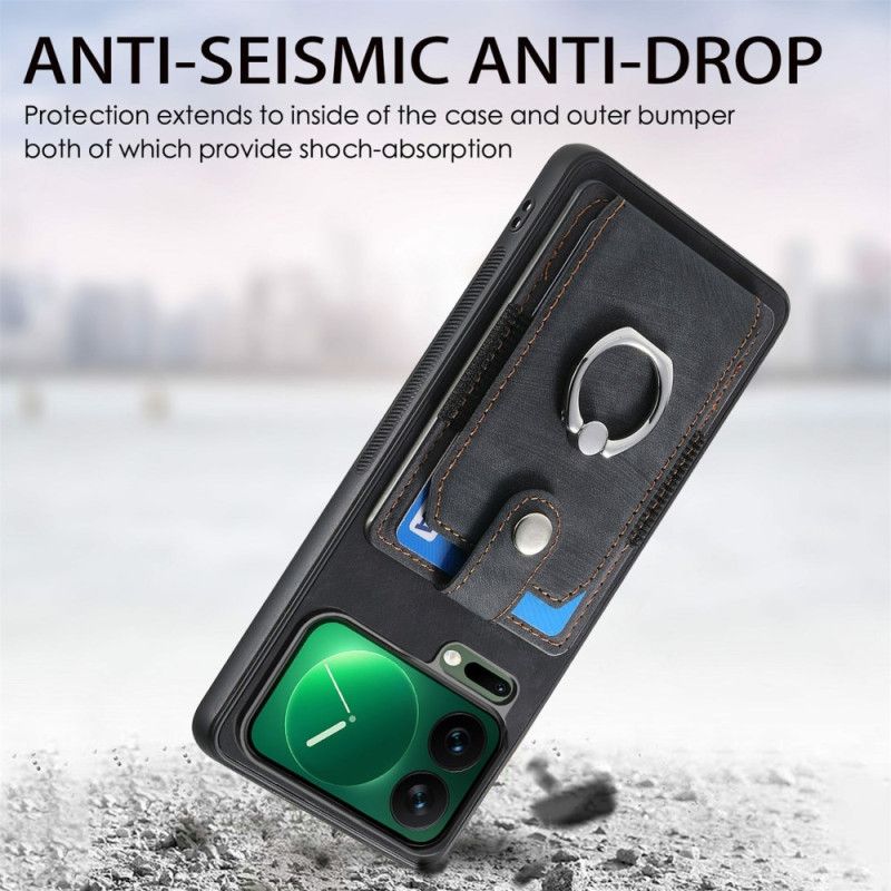 Deksel Til Xiaomi 17 Pro Stativ Og Kortholder I Lærimitasjon