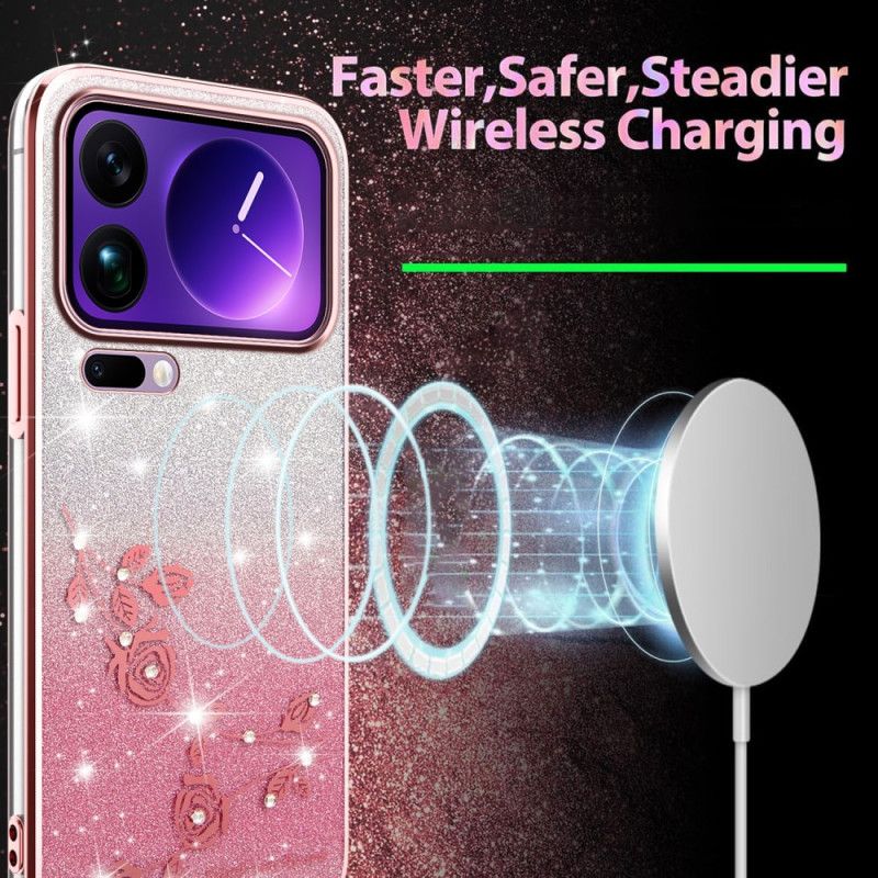 Deksel Xiaomi 17 Pro Blomster Og Strass