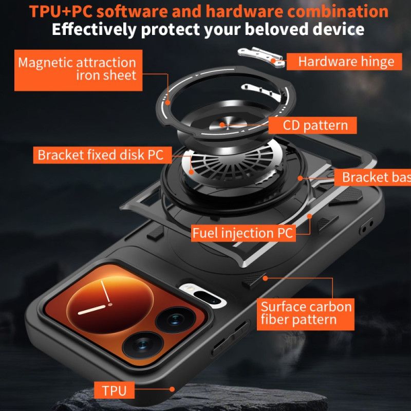 Deksel Xiaomi 17 Pro Magnetisk Lukking Med Roterende Støtte