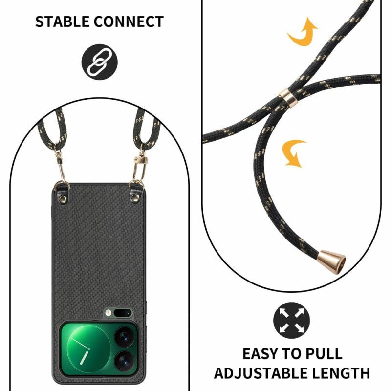 Deksel Xiaomi 17 Pro Mobildeksel Karbonfibertekstur