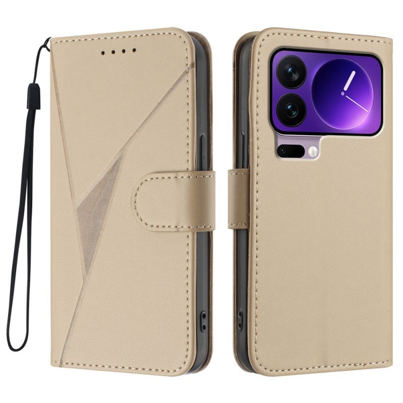 Folio Deksel Til Xiaomi 17 Pro Trekantmønster