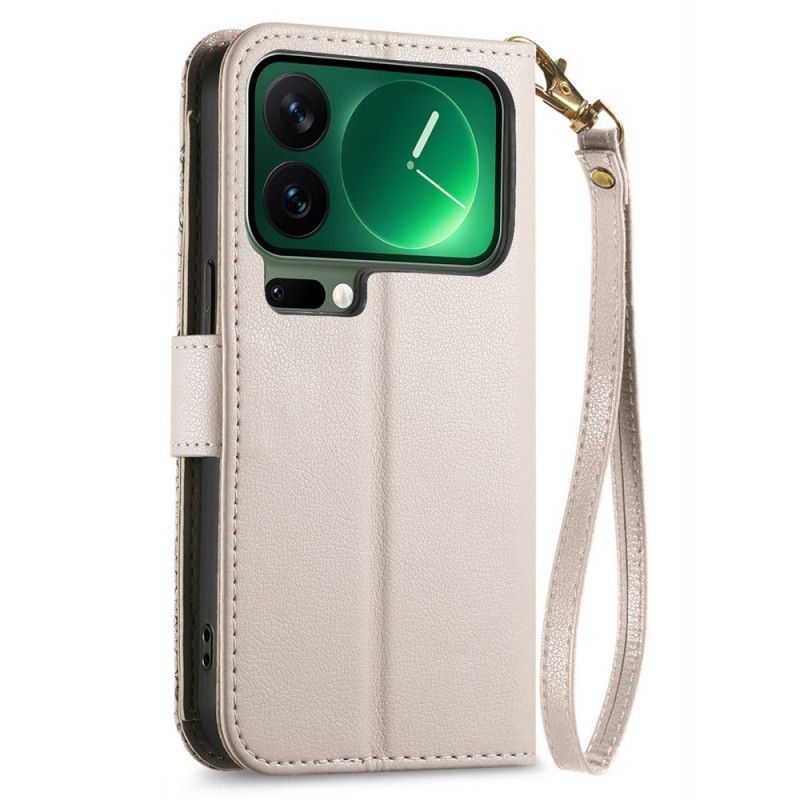 Folio Deksel Xiaomi 17 Pro Blomster- Og Bladmønster Beskyttelse Deksel