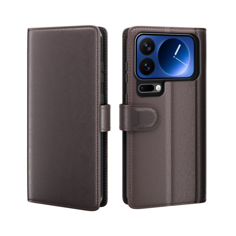 Folio Deksel Xiaomi 17 Pro Ekte Skinn Beskyttelse Deksel