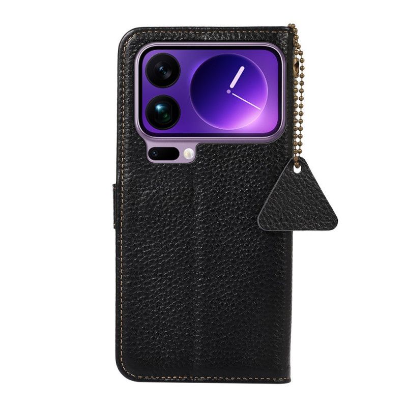 Folio Deksel Xiaomi 17 Pro Ekte Skinn Med Rfid-blokkering Beskyttelse Deksel