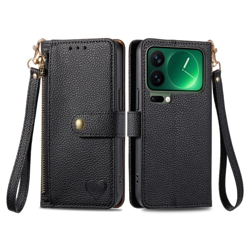 Folio Deksel Xiaomi 17 Pro Rfid-blokkerende Hjertedesign