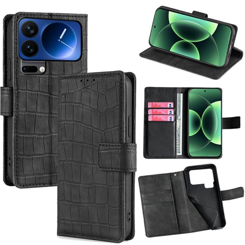 Lærdeksel Folio Deksel Xiaomi 17 Pro Krokodilletekstur