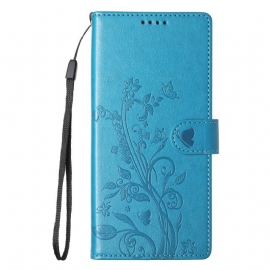 Lærdeksel Folio Deksel Xiaomi 17 Pro Mobildeksel Blomstersommerfuglmønster