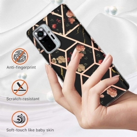 Deksel Til Xiaomi Redmi Note 10 Pro Marmor Og Blomster