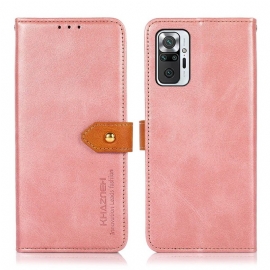 Lærdeksel Til Xiaomi Redmi Note 10 Pro Khazneh Bicolor Kunstskinn