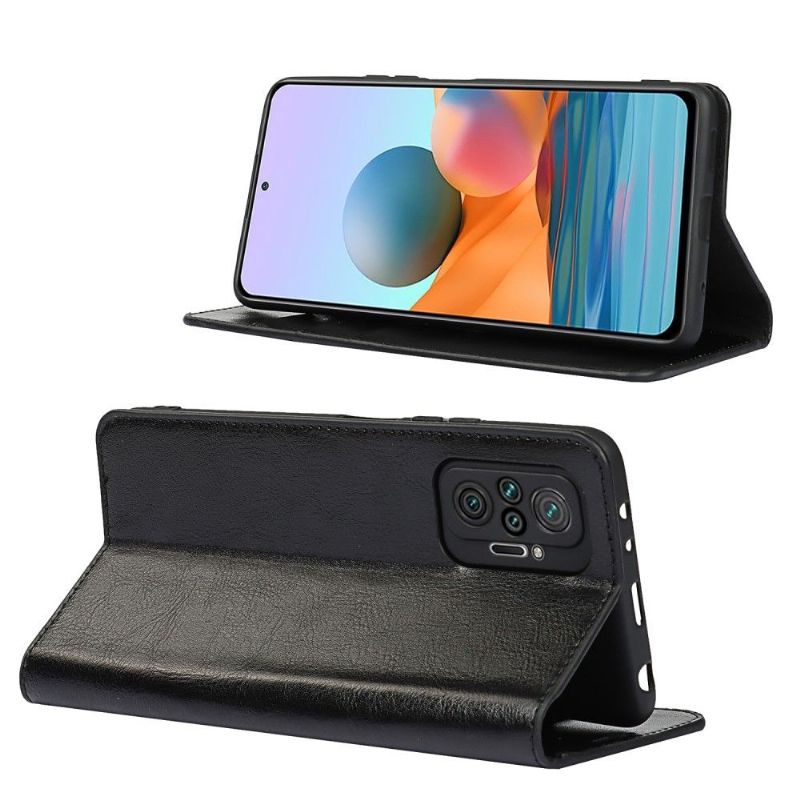 Lærdeksel Til Xiaomi Redmi Note 10 Pro Lærkortholder Støttefunksjon
