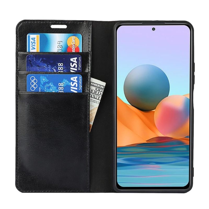 Lærdeksel Til Xiaomi Redmi Note 10 Pro Lærkortholder Støttefunksjon
